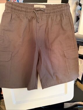 Nomad Men’s Brown Cargo Shorts with Elastic Drawstring Waist